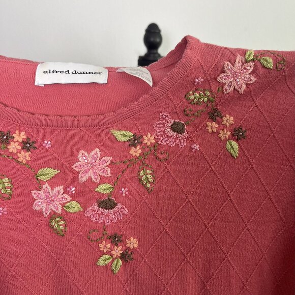 Vintage Alfred Dunner Embroidered Floral Top - Picture 4 of 4